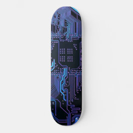Koel Computerprintplaat Blauw Skateboard