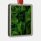 Koel Computerprintplaat Groen Metalen Ornament (Rechts)