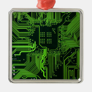 Koel Computerprintplaat Groen Metalen Ornament