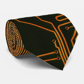 Koel Computerprintplaat Oranje Stropdas (Opgerold)
