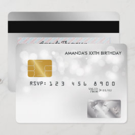 Koel creditcard verjaardagsfeestje kaart