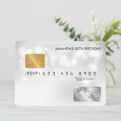 Koel creditcard verjaardagsfeestje kaart (Staand voorkant)