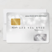 Koel creditcard verjaardagsfeestje kaart (Voorkant)