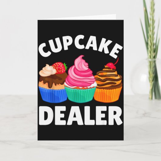 Koel Cupcake Kostuum Voor Mannen Vrouwen Bakken Cu Kaart (Voorkant)