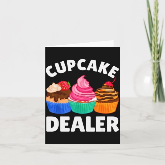 Koel Cupcake Kostuum Voor Mannen Vrouwen Bakken Cu Kaart (Voorkant)