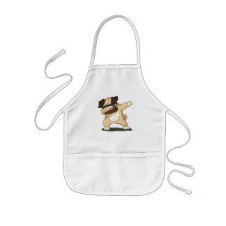 Koel Dabbing Pug met zonnebrillen Kinder Apron Kinder Schort