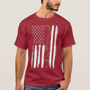 Koel-daghandelsvoorraden I Amerikaanse vlag T-shirt