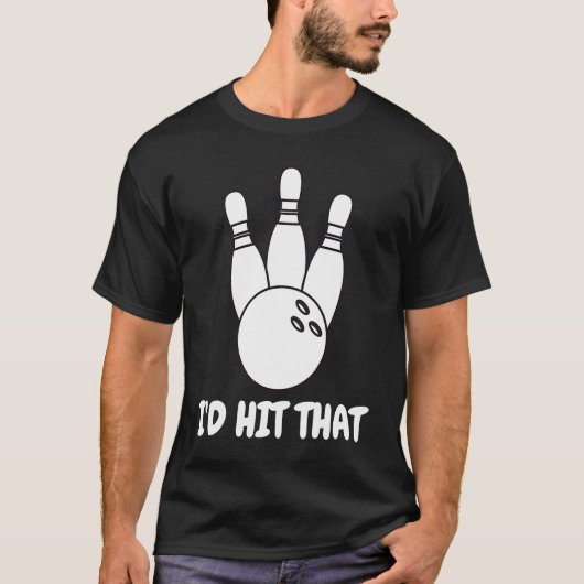 Koel dat ik die Bowling Ball Bowler Mannen Wom zou T-shirt (Voorkant)