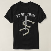 Koel dat ik die grappige Hoefijzer pitching speler T-shirt (Design voorkant)