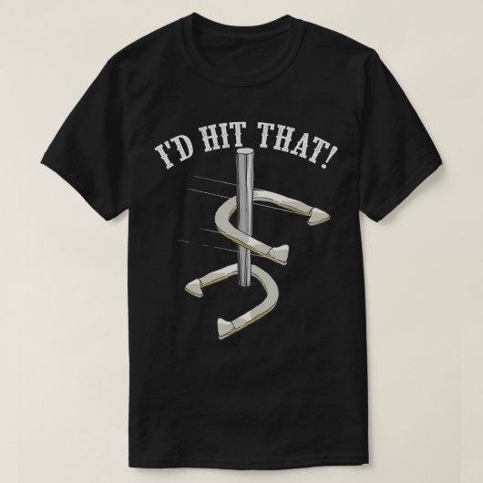 Koel dat ik die grappige Hoefijzer pitching speler T-shirt (Design voorkant)