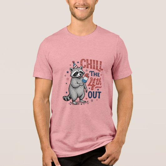 Koel de 4e uit wasbeer patriottisch shirt ontwerp  (Voorkant)