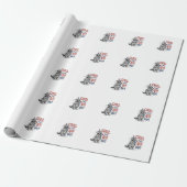 Koel de 4e uit wasbeer patriottisch shirt ontwerp  cadeaupapier (Uitgerold)