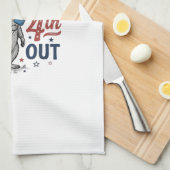 Koel de 4e uit wasbeer patriottisch shirt ontwerp theedoek (Quarter Fold)