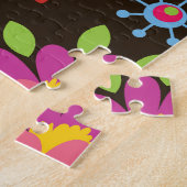 Koel de 60s-stijl Vrede en Liefde Legpuzzel (Zijkant)