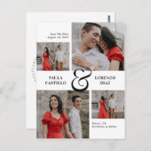 Koel de Aangepaste Kleur van Ampersand sparen het  Briefkaart (Voorkant / Achterkant)