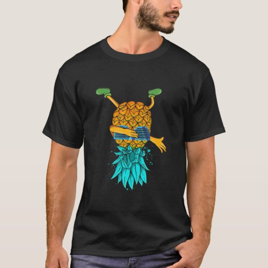 Koel de ananas ondersteboven met zonnebril zwinger t-shirt (Voorkant)