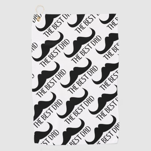 Koel de beste Vaderdag van de zwarte vader Golfhanddoek (Voorkant)