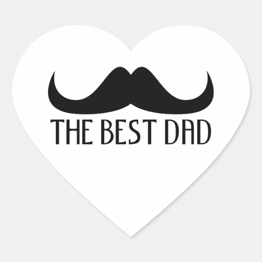 Koel de beste Vaderdag van de zwarte vader Hart Sticker (Voorkant)