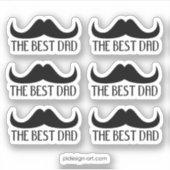 Koel de beste Vaderdag van de zwarte vader Sticker (Voorkant)