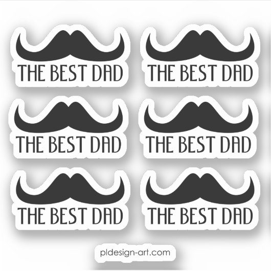 Koel de beste Vaderdag van de zwarte vader Sticker (Voorkant)