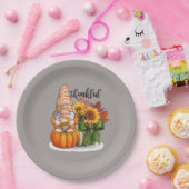 Koel de dankbare Thanksgiving gnoom Papieren Bordje (Feest)