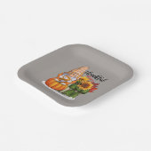 Koel de dankbare Thanksgiving gnoom Papieren Bordje (Gebogen)