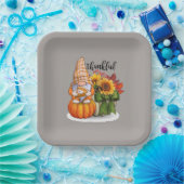 Koel de dankbare Thanksgiving gnoom Papieren Bordje (Feest)