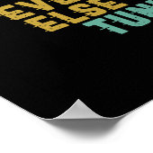 Koel de drummer trommelspeler klaar om te springe poster (Hoek)