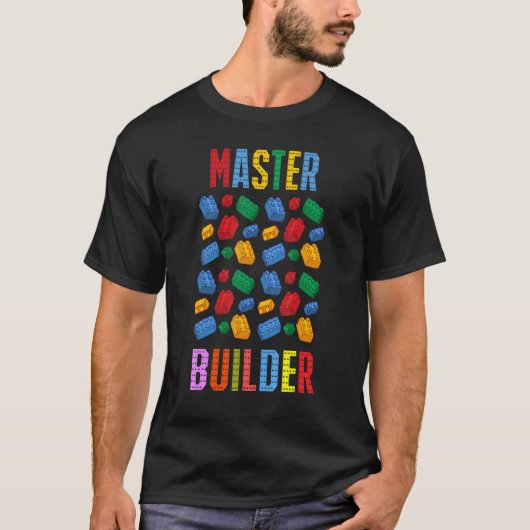 Koel de HoofdBouwer bouwstenen Meester bouwt T-shirt (Voorkant)