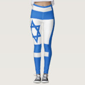 Koel de Israëlische vlag-Mode Leggings (Voorkant)