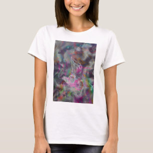 Koel de kleurrijke nota van de de gevolgen witte t-shirt