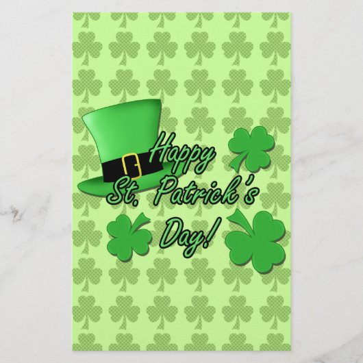 Koel de leuke groene top die Shamrocks St. Patrick Flyer (Voorkant)