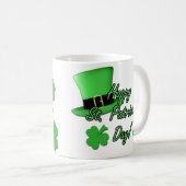 Koel de leuke groene top die Shamrocks St. Patrick Koffiemok (Voorkant rechts)