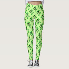Koel de leuke groene top die Shamrocks St. Patrick Leggings