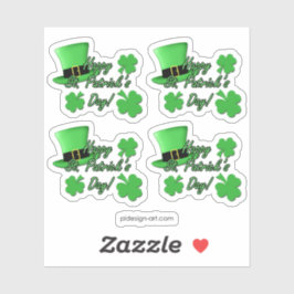 Koel de leuke groene top die Shamrocks St. Patrick Sticker
