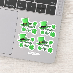 Koel de leuke groene top die Shamrocks St. Patrick Sticker