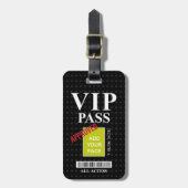 Koel de leuke zwarte en witte aanpasbare VIP-pas.. Bagagelabel (Voorkant verticaal)