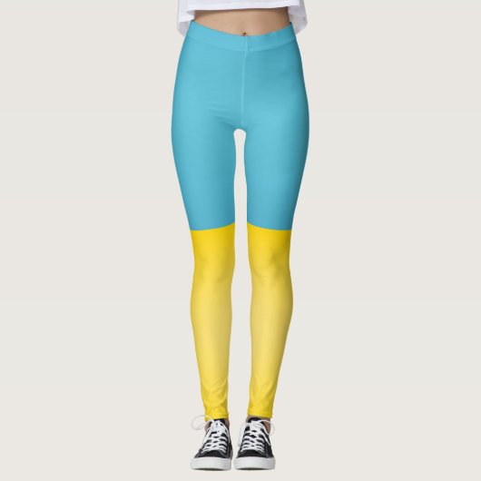 Koel de Mode van de vlag van Oekraïne Leggings (Voorkant)