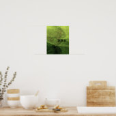 Koel de moderne abstracte groene kunstkunst voor h poster (Keuken)