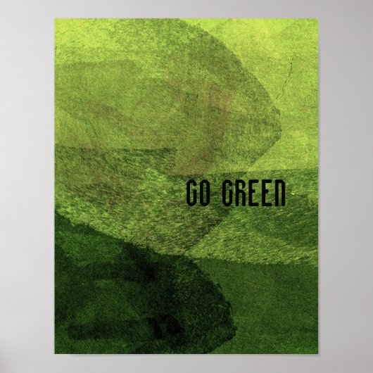 Koel de moderne abstracte groene kunstkunst voor h poster (Voorkant)