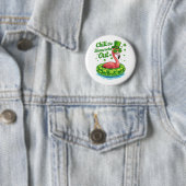 Koel de shamrocks uit Funny St. Patrick's Day Ronde Button 5,7 Cm (In situ)