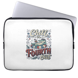 Koel de vierde krokodil patriottisch shirt Des Laptop Sleeve
