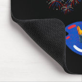 Koel de vierde patriottische cruise eend grap lol muismat (Hoek)
