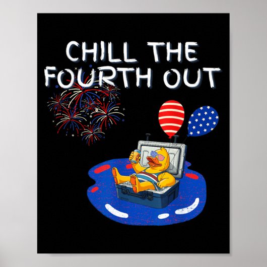 Koel de vierde patriottische cruise eend grap lol poster (Voorkant)