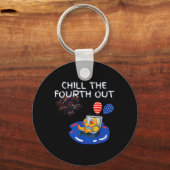 Koel de vierde patriottische cruise eend grap lol sleutelhanger (Voorkant)