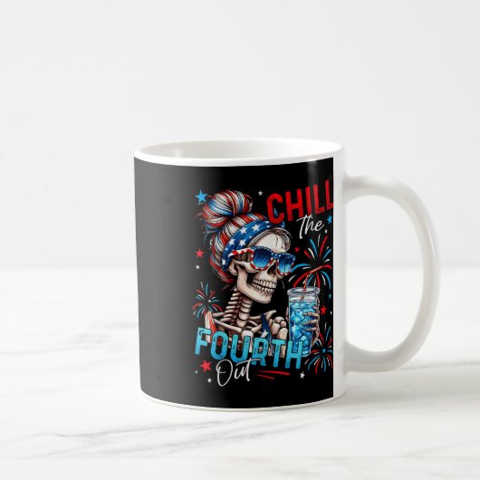 Koel de vierde uit 4 juli grappig skelet mij koffiemok (Rechts)