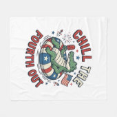 Koel de vierde uit Alligator Patriottisch T-shirt  Fleece Deken (Voorkant (Horizontaal))