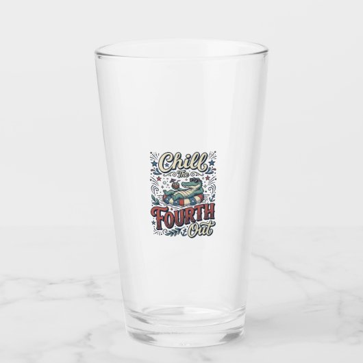 Koel de vierde uit Alligator Patriottisch T-shirt Glas (Voorkant)