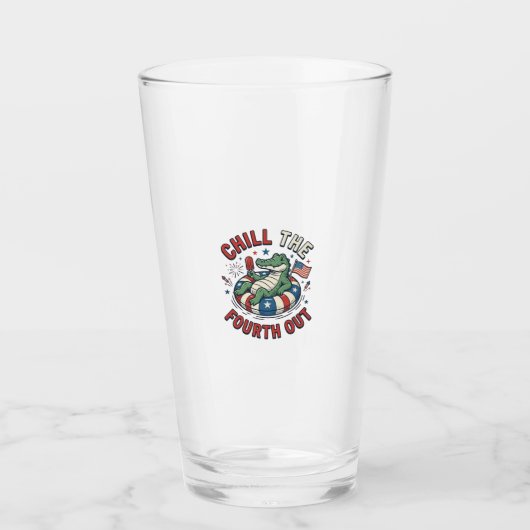 Koel de vierde uit Alligator Patriottisch T-shirt Glas (Voorkant)