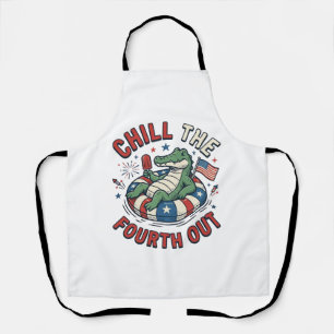 Koel de vierde uit Alligator Patriottisch T-shirt Schort